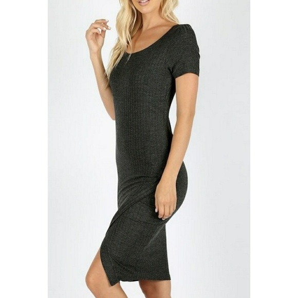 FINAL SALE 🆕🌿RIBBED BODYCON DRESS🌿 - Picture 4 of 7